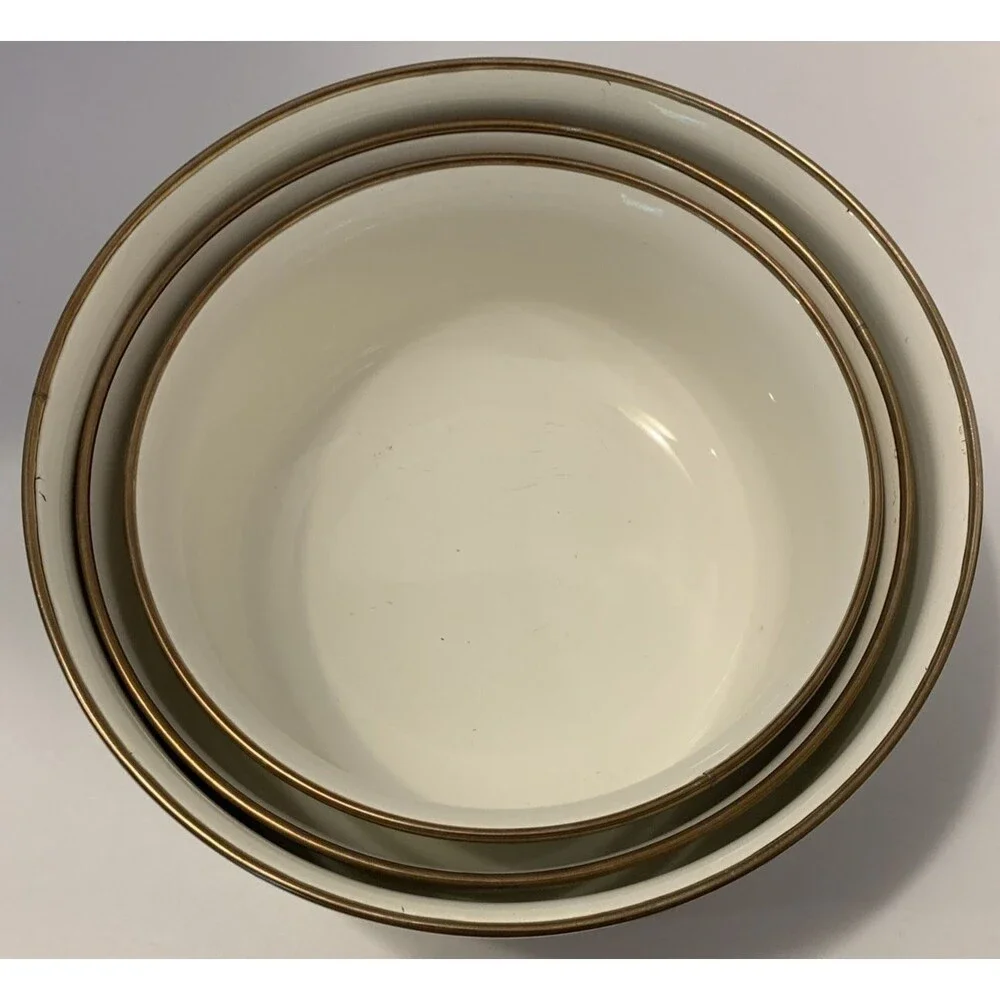 Cornucopia Enamelware Fruit Nesting Mixing Bowls Set Of 3 Enamel Metal
